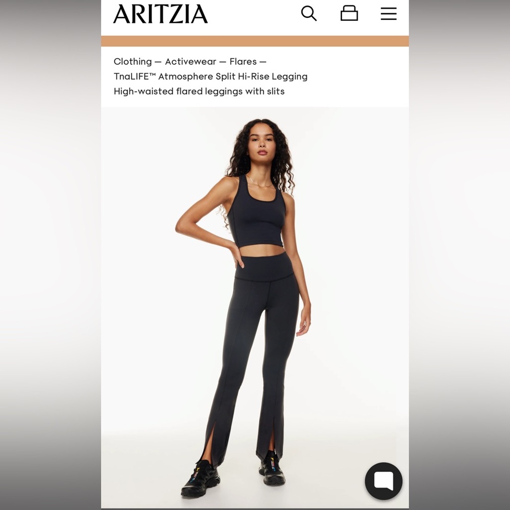 aritzia TNA flare leggings